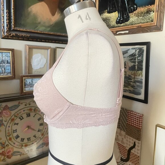 Wacoal Pink Soft Sense Lightweight Stretch Lace Underwire Bra Size 36D - Picture 3 of 6